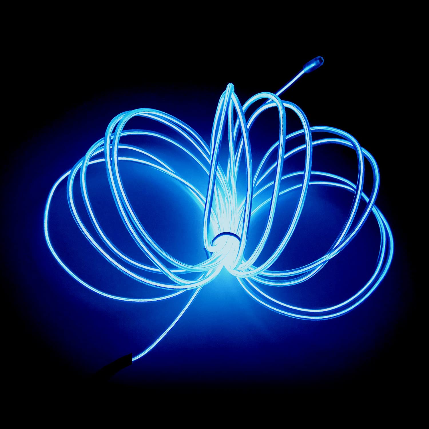 ⭐️ ワイヤー ネオンワイヤー エレクトロルミネッセンス EL 照明　ブルー Amazon.co.jp: MaxLax ELワイヤーブルー 32.8フィート/10m ネオン